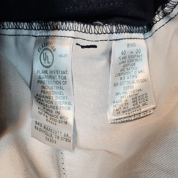 Bulwark iQ FR Flame Resistant Navy Work Pants Cargo Size 40x30 Set of 2 - Picture 8 of 14